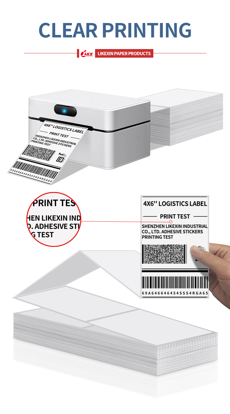 4x6 Fanfold Thermal Shipping Label