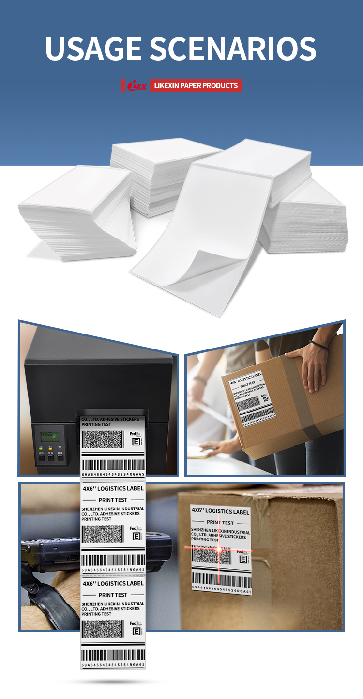 4x6 Fanfold Thermal Shipping Label